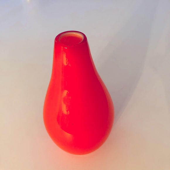 Vintage orange vase - mid century modern
